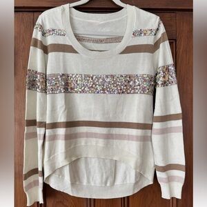 High Low Striped Sweater